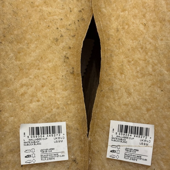 RARE - NWT Clarks Wallabee Cup White Nubuck WOMEN'S US 9 - SOLD OUT Chunky Crepe - Picture 13 of 16